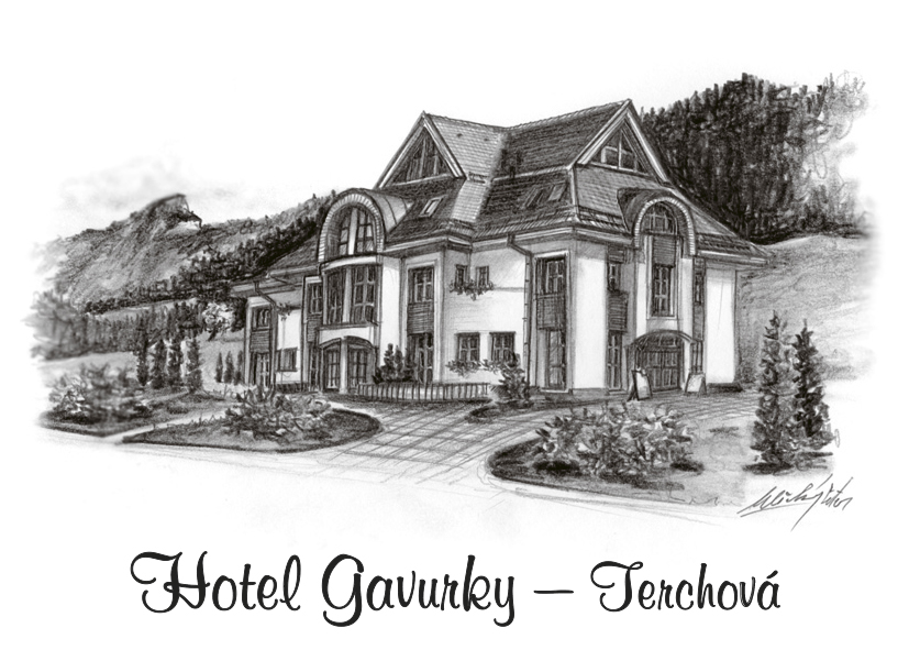 SK-405 / Terchová, Hotel Gavurky, ČB