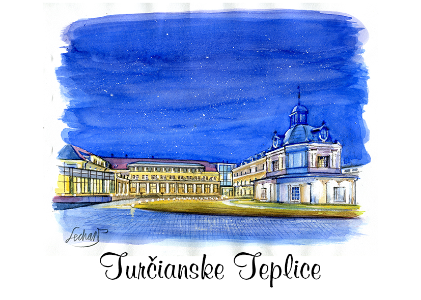 [SK-526] SK-526 / Turčianske Teplice, Royal Palace nočný, F