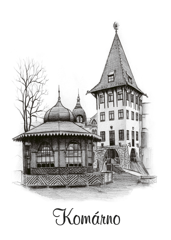 [SK-539] SK-539 / Komárno, Nádvorie Európy altánok, ČB