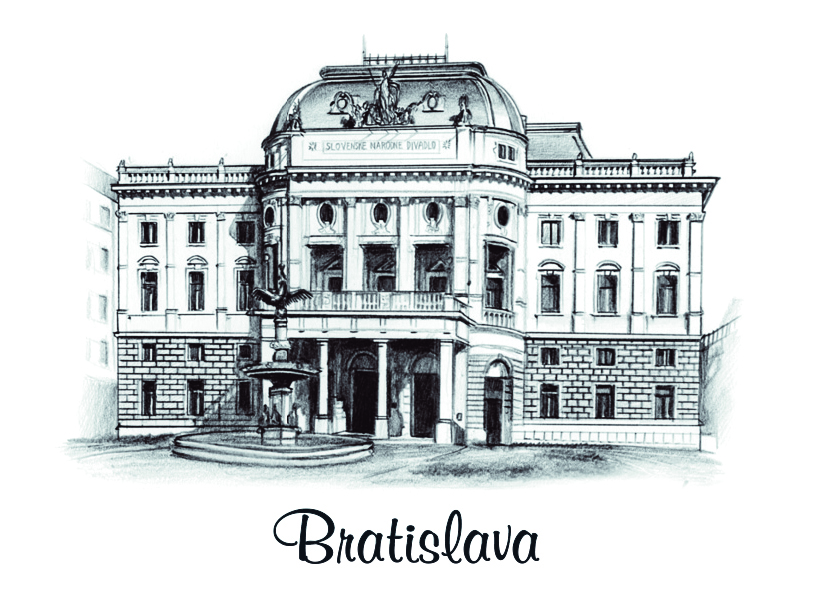 SK-014 / Bratislava, Slovenské národné divadlo, ČB
