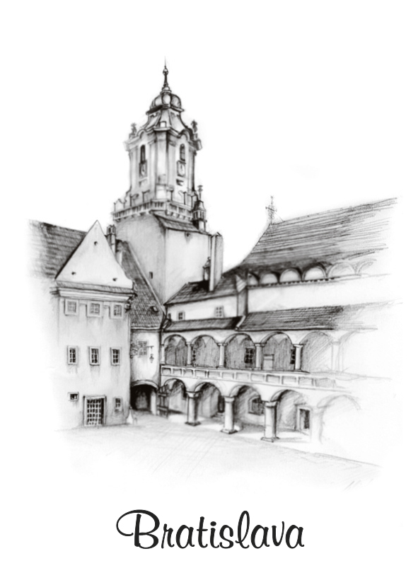 SK-019 / Bratislava, Stará radnica na výšku, ČB